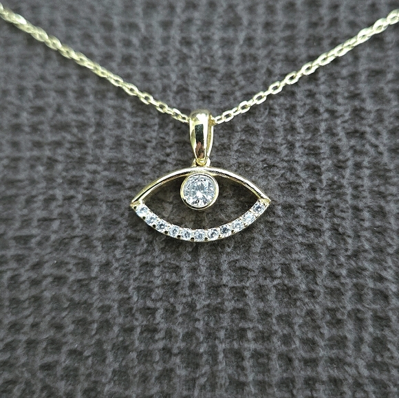 Fancy Silver Jewelry - Fancy Silver🤍 Evil Eye🧿 Pendant Necklace